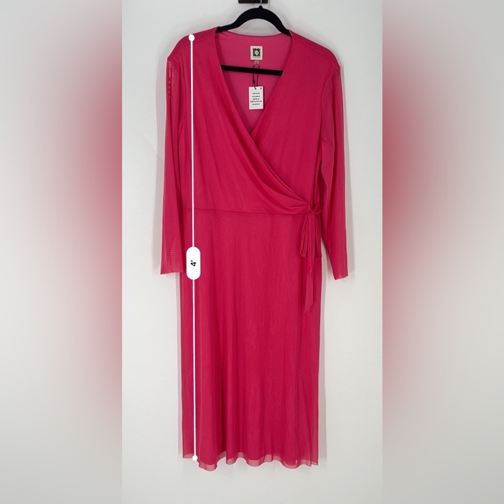 Anne Klein NWT Hot Pink Dress (B43#2) - Picture 8 of 14